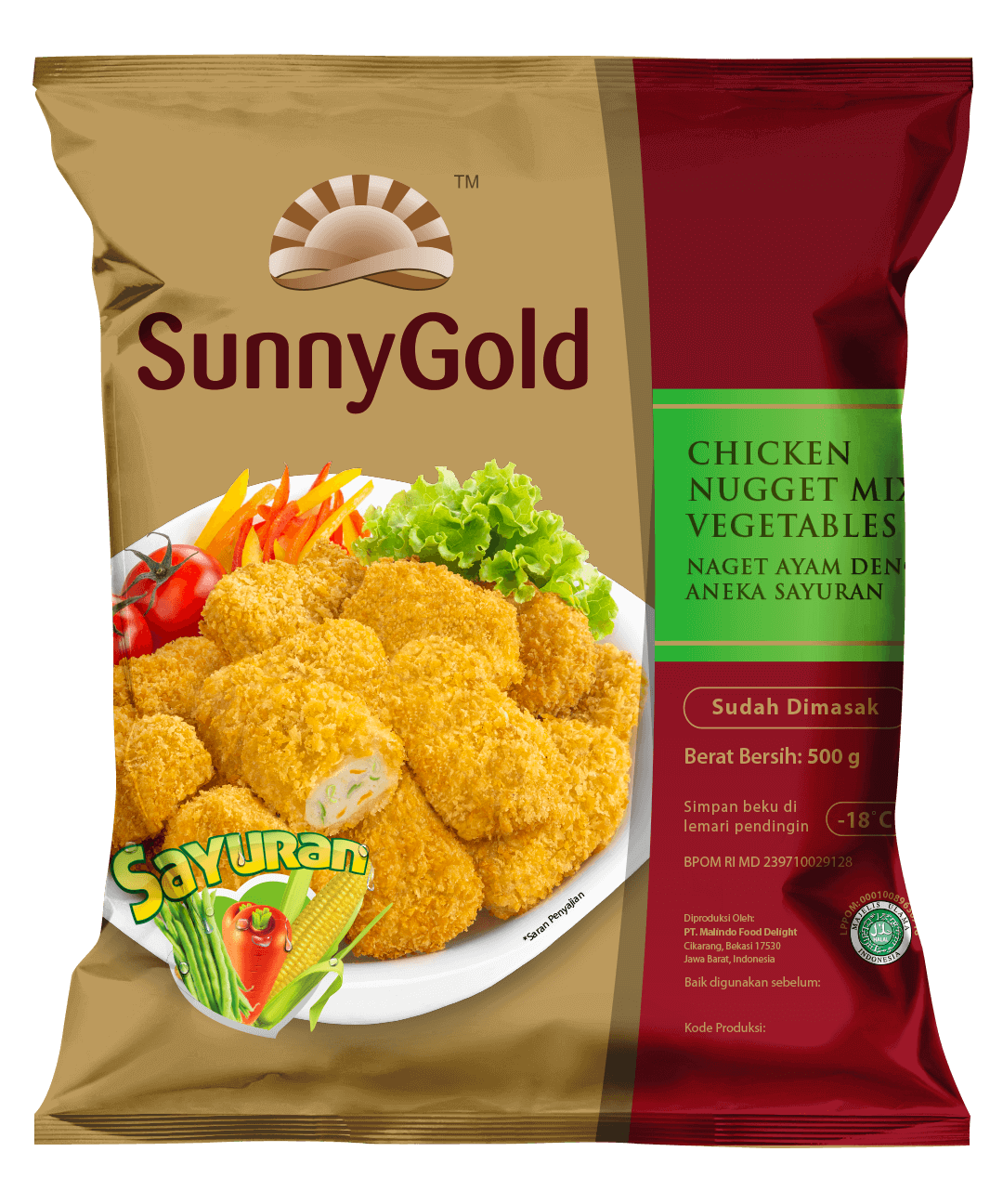 SunnyGold Chicken Nugget Vegetables